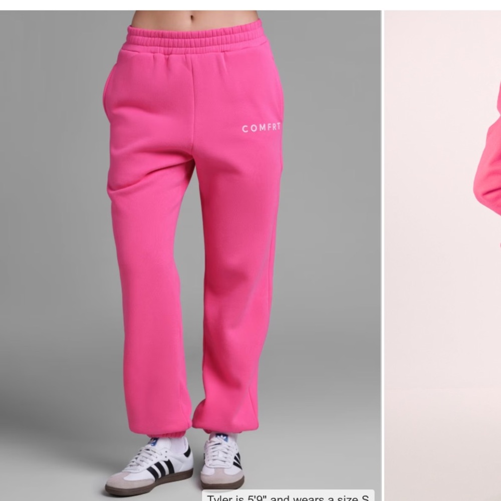 Pink COMFRT Hoodie and Sweatpants Set - Picture 2 of 6